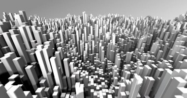 Soyut ızgara şekilli manzara arka planı. 3d oluşturma