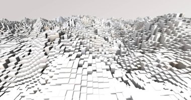 Soyut ızgara şekilli manzara arka planı. 3d oluşturma