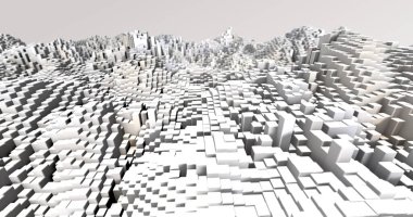 Soyut ızgara şekilli manzara arka planı. 3d oluşturma