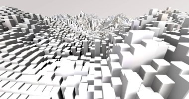 Soyut ızgara şekilli manzara arka planı. 3d oluşturma