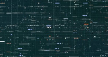 Soyut dijital veri arkaplanı, 3B oluşturma