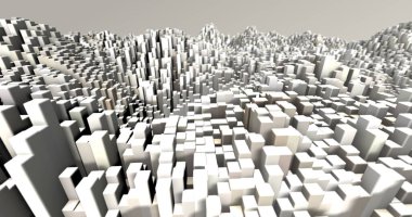 Soyut ızgara şekilli manzara arka planı. 3d oluşturma