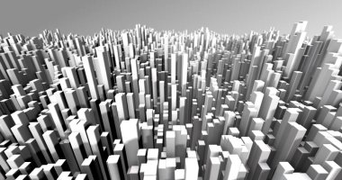 Soyut ızgara şekilli manzara arka planı. 3d oluşturma