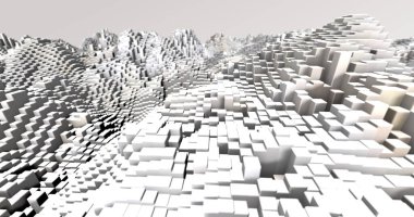 Soyut ızgara şekilli manzara arka planı. 3d oluşturma