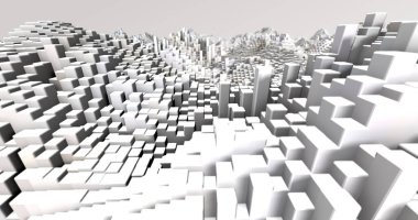 Soyut ızgara şekilli manzara arka planı. 3d oluşturma