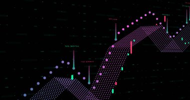 Soyut dijital ağ veri arkaplanı, 3d görüntüleme