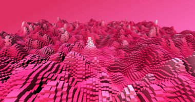 Soyut ızgara şekilli manzara arka planı. 3d oluşturma