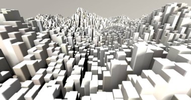 Soyut ızgara şekilli manzara arka planı. 3d oluşturma