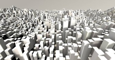 Soyut ızgara şekilli manzara arka planı. 3d oluşturma