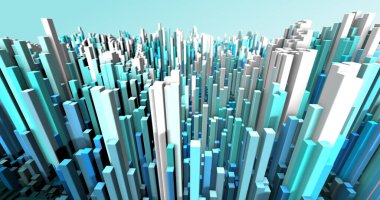 Soyut ızgara şekilli manzara arka planı. 3d oluşturma