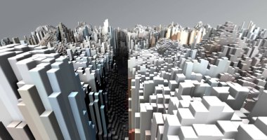 Soyut ızgara şekilli manzara arka planı. 3d oluşturma