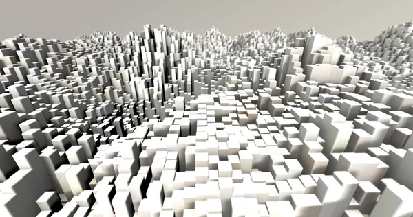 Soyut ızgara şekilli manzara arka planı. 3d oluşturma