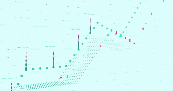 Abstract Digital Network Data Background Rendering — ストック写真