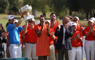 GUYANCOURT, FRANCE, HAZİRAN 05 Temmuz 2015: Bernd Weisberger (AUT), Fransa Açık, Avrupa Turu, Temmuz 05, 2015, Golf National, Guyancourt, Fransa.