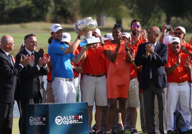 GUYANCOURT, FRANCE, HAZİRAN 05 Temmuz 2015: Bernd Weisberger (AUT), Fransa Açık, Avrupa Turu, Temmuz 05, 2015, Golf National, Guyancourt, Fransa.