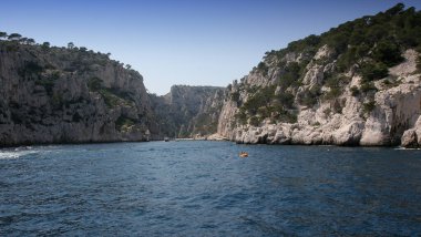 Cassis 'in Calanques kayalıkları, Marsilya yakınları, Fransa, Fransa