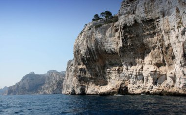 Cassis 'in Calanques kayalıkları, Marsilya yakınları, Fransa, Fransa