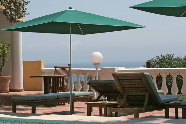 Terraza Bormes Les Mimosas Francia Riviera Francés — Foto de Stock