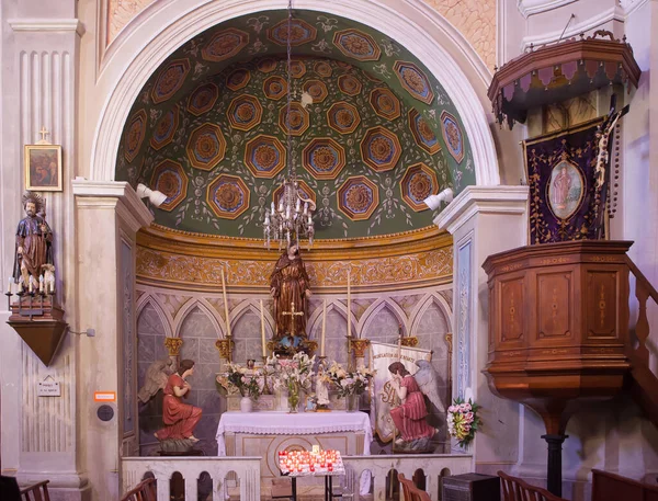 Cargese Corse Francia Mayo 2013 Interiores Detalles Arquitectónicos Iglesia Católica — Foto de Stock