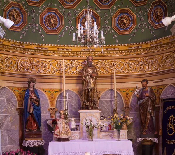 Cargese Corse França Maio 2013 Interiores Detalhes Arquitetônicos Igreja Católica — Fotografia de Stock