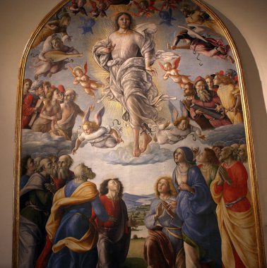 SIENA, ITALY, 14 Haziran 2016: Siena, Toskana 'nın Pinacoteca Nazialinin iç mimari dekorları