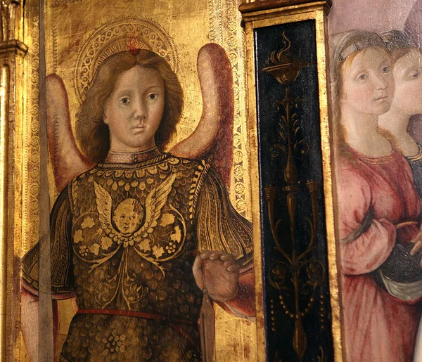 Siena Italia Giugno 2016 Interni Arredi Architettonici Della Pinacoteca Nazionale — Foto Stock