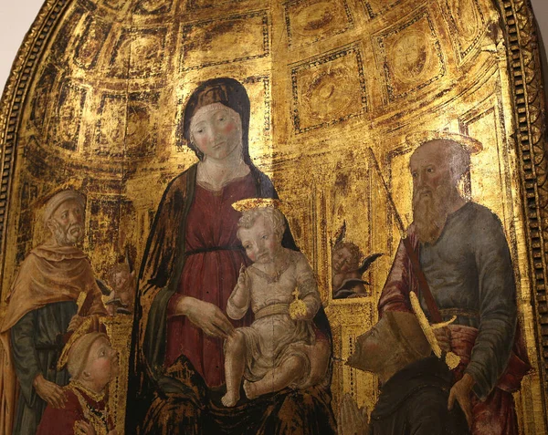 Siena Italia Junio 2016 Interiores Decoraciones Arquitectónicas Pinacoteca Nazionale Siena — Foto de Stock