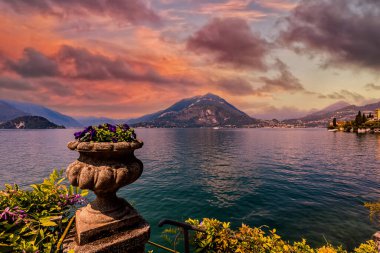 Como Gölü wiew, Bellagio yakınlarındaki, piedmonte, İtalya