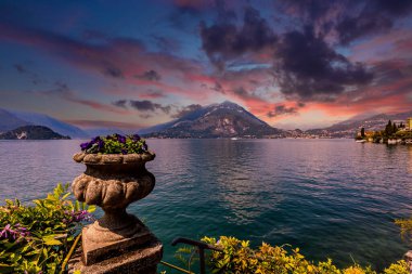 Como Gölü wiew, Bellagio yakınlarındaki, piedmonte, İtalya