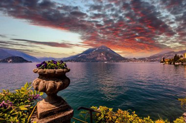 Como Gölü wiew, Bellagio yakınlarındaki, piedmonte, İtalya