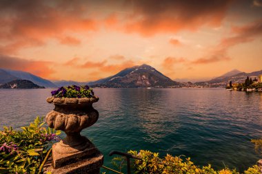 Como Gölü wiew, Bellagio yakınlarındaki, piedmonte, İtalya