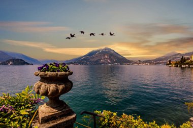 Como Gölü wiew, Bellagio yakınlarındaki, piedmonte, İtalya