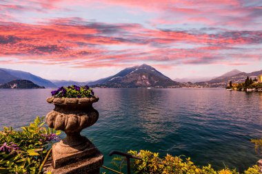 Como Gölü wiew, Bellagio yakınlarındaki, piedmonte, İtalya