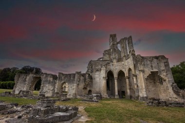 CHAALIS, FRANCE, 24 Temmuz 2016: Chaalis Manastırı Harabeleri, 24 Temmuz 2016