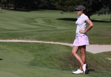 Paris, Fransa, 10 Eylül 2010: Fransız Açık Tenis Turnuvası 'nda kadın golfçü