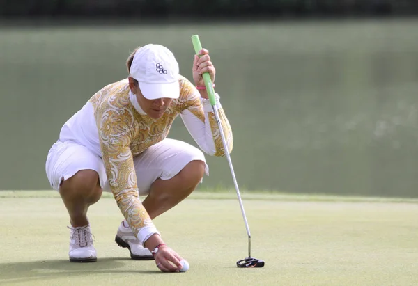 Parigi Francia Settembre 2010 Lady Golfista Azione All Open Francia — Foto Stock