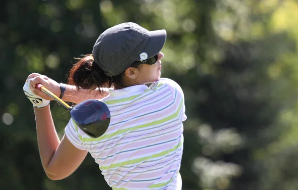 Parijs Frankrijk September 2010 Damesgolfer Actie Het Franse Open 2010 — Stockfoto