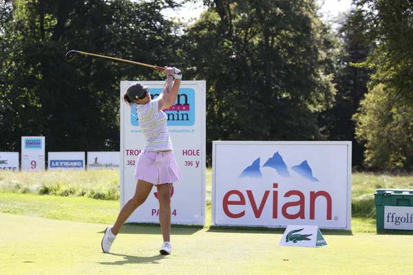 Παρίσι Γαλλία Σεπτεμβρίου 2010 Lady Golfer Δράση Στο Γαλλικό Ανοικτό — Φωτογραφία Αρχείου