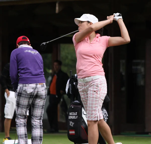 Parigi Francia Settembre 2010 Lady Golfista Azione All Open Francia — Foto Stock