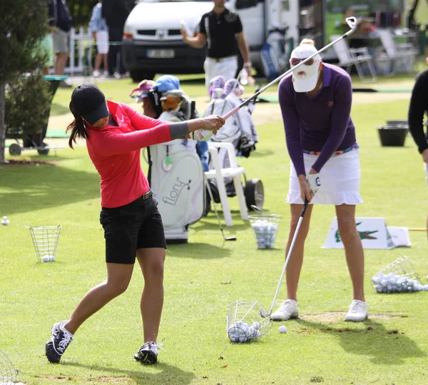 Παρίσι Γαλλία Σεπτεμβρίου 2010 Lady Golfer Δράση Στο Γαλλικό Ανοικτό — Φωτογραφία Αρχείου