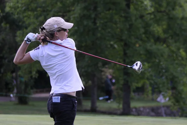 Parigi Francia Settembre 2010 Lady Golfista Azione All Open Francia — Foto Stock