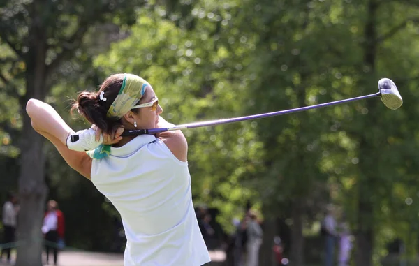 Paris França Setembro 2010 Jogadora Golfe Ação Aberto França 2010 — Fotografia de Stock