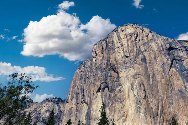 El Capitan 'ın dünyaca ünlü kaya tırmanışı duvarı, Yosemite Ulusal Parkı, Kaliforniya, ABD