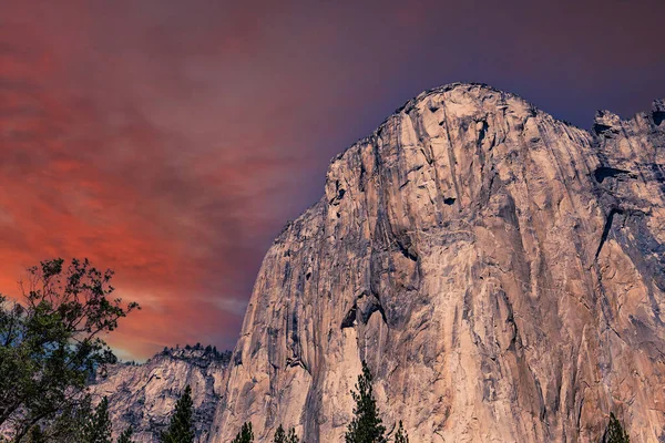 Capitan Dünyaca Ünlü Kaya Tırmanışı Duvarı Yosemite Ulusal Parkı Kaliforniya — Stok fotoğraf
