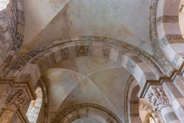 Vezelay Francia Abril 2022 Interiores Detalles Arquitectónicos Abadía Santa María — Foto de Stock