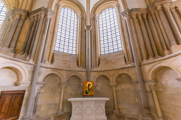 Vezelay Francia Abril 2022 Interiores Detalles Arquitectónicos Abadía Santa María — Foto de Stock