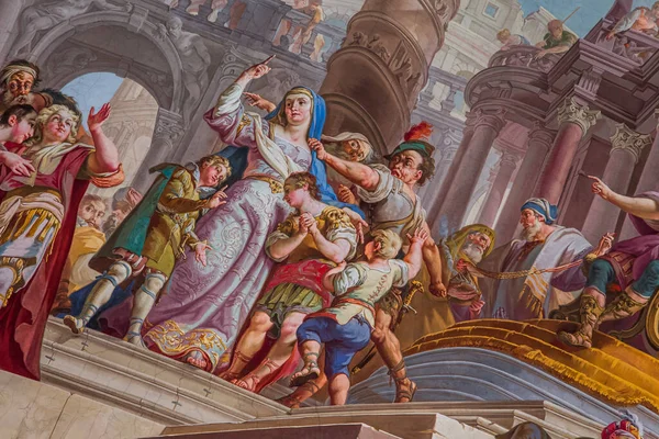 オットボエレン バヴァリア ドイツ 2022年6月4日 オットボエレン修道院のヨハン ヤコブ ザイラー 1708年 1783年 の天井フレスコ画 — ストック写真