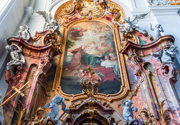 Ottobeuren Bavaria Alemanha Junho 2022 Interiores Afrescos Decorações Arquitetônicas Basílica — Fotografia de Stock