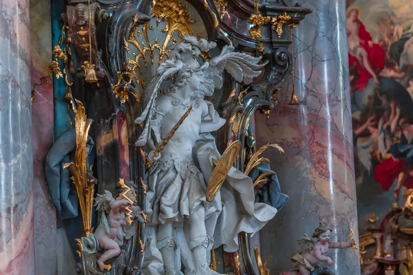 Ottobeuren Bavaria Alemania Junio 2022 Estatuas Estuco Rococó Varios Artistas —  Fotos de Stock