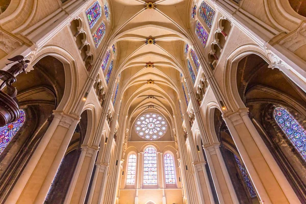 Chartres France March 2022 Interiors Architectural Decors Cathedral Our Lady — Stockfoto